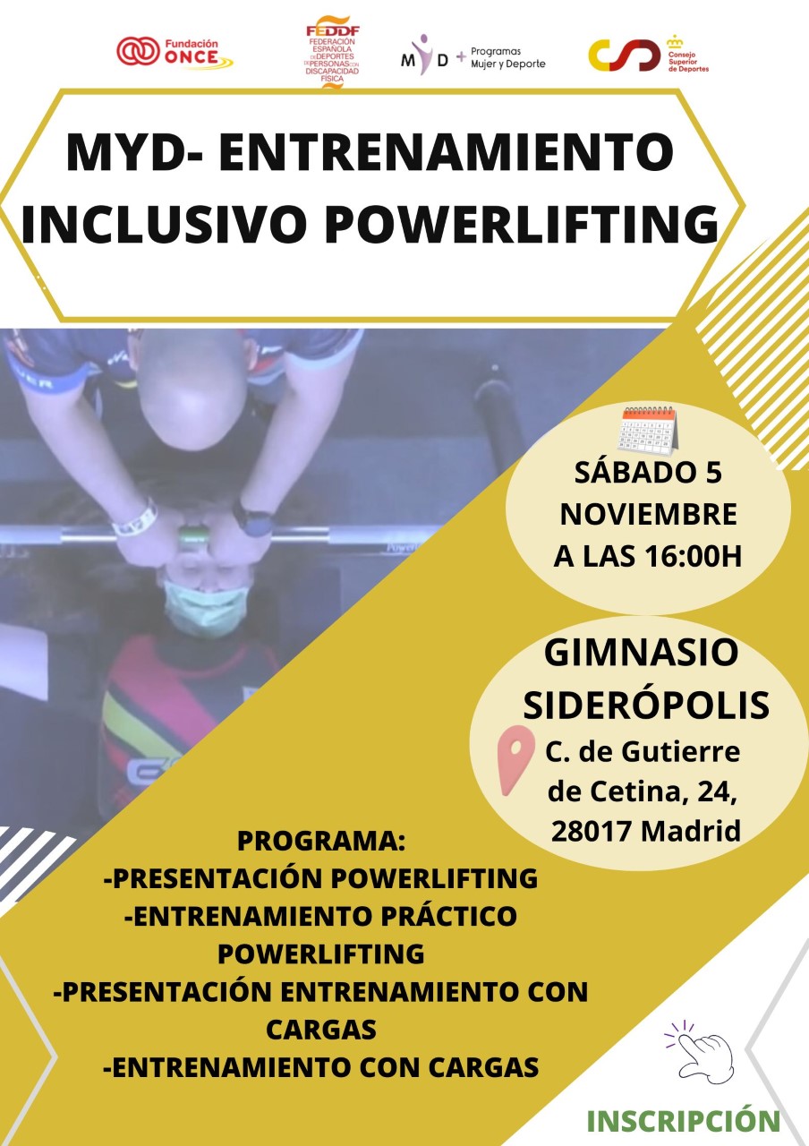 Entrenamiento inclusivo de powerlifting en Madrid