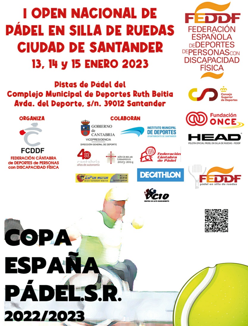 Listado definitivo de inscritos para el I Open Nacional de p&aacute;del Ciudad de Santander