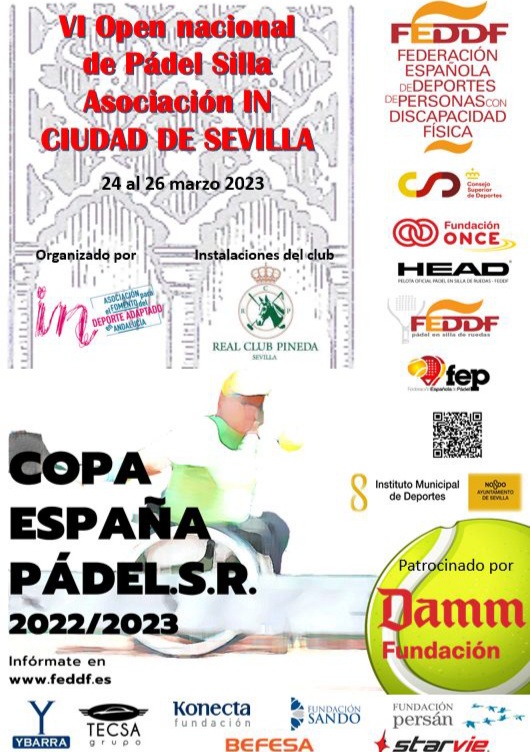 Listado de inscritos al VI Open Nacional de p&aacute;del en silla Asociaci&oacute;n IN
