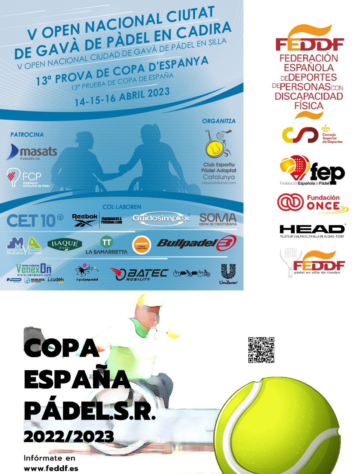 Listado de inscritos para el V Open Nacional Ciutat de Gav&aacute; de p&aacute;del en silla