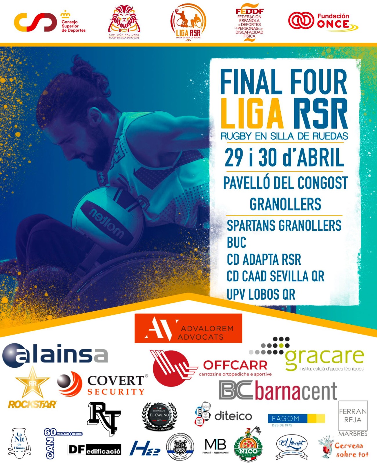 La Liga de rugby en silla se decide en Granollers con BUC como favorito