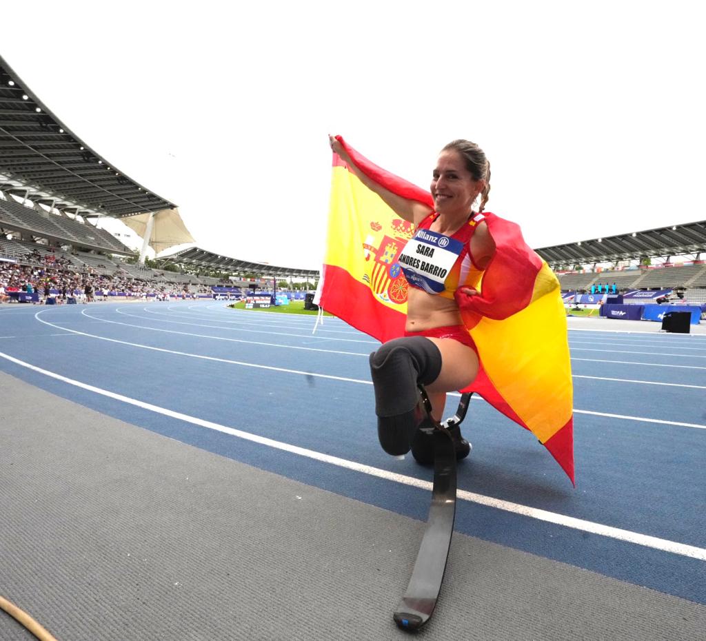 Sara Andr&eacute;s, subcampeona del mundo de 100 metros