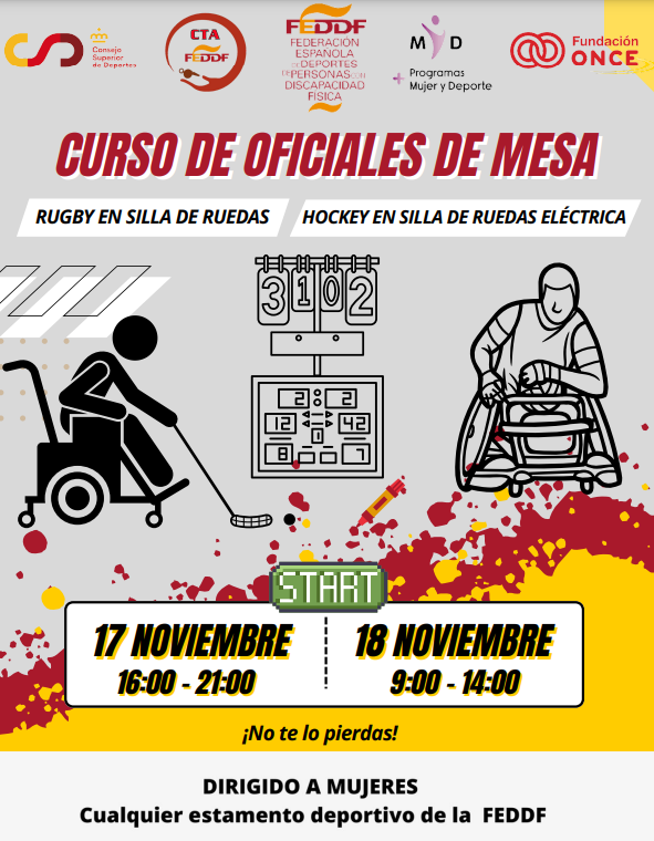 Curso de Oficiales de mesa de rugby en silla de ruedas y de hockey en silla de ruedas el&eacute;ctrica