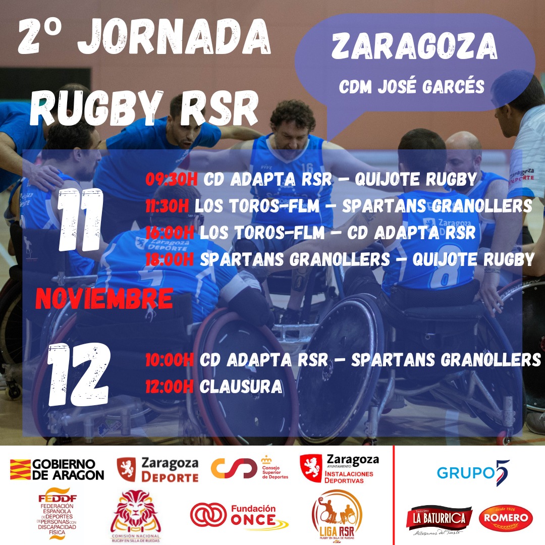 La Liga de rugby en silla llega a Zaragoza en su segunda jornada