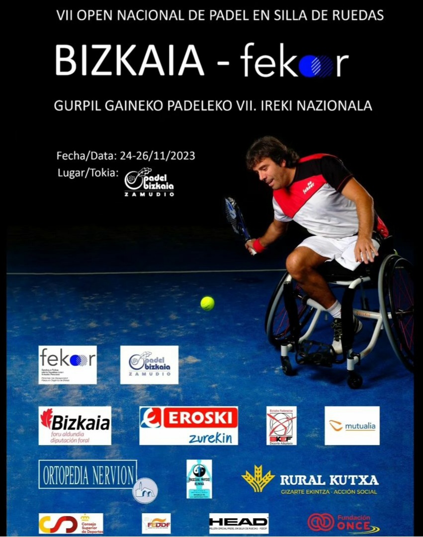 Listado de inscritos para el Open Nacional de p&aacute;del en silla Bizkaia Fekoor
