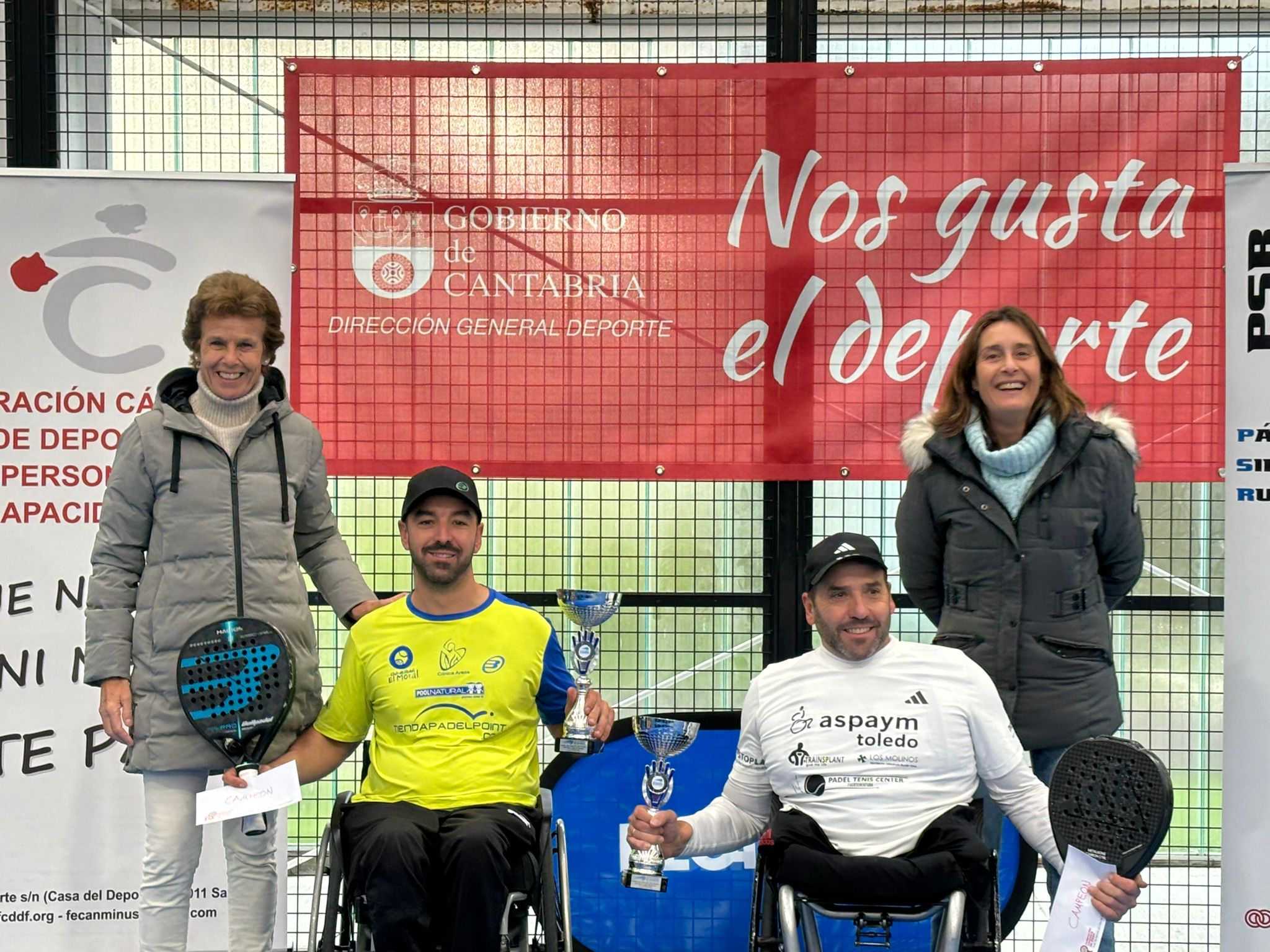 Oscar Agea y Coco Bernal, ganadores del II Open Nacional de p&aacute;del en silla Ciudad de Santander