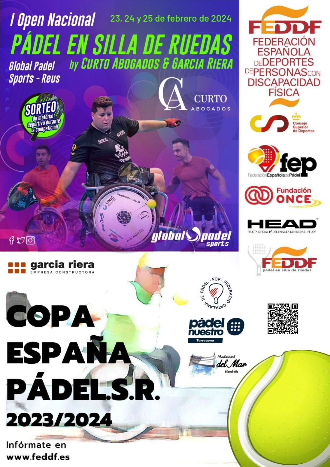 Listado de inscritos para el I Open Global P&aacute;del Sport de Reus