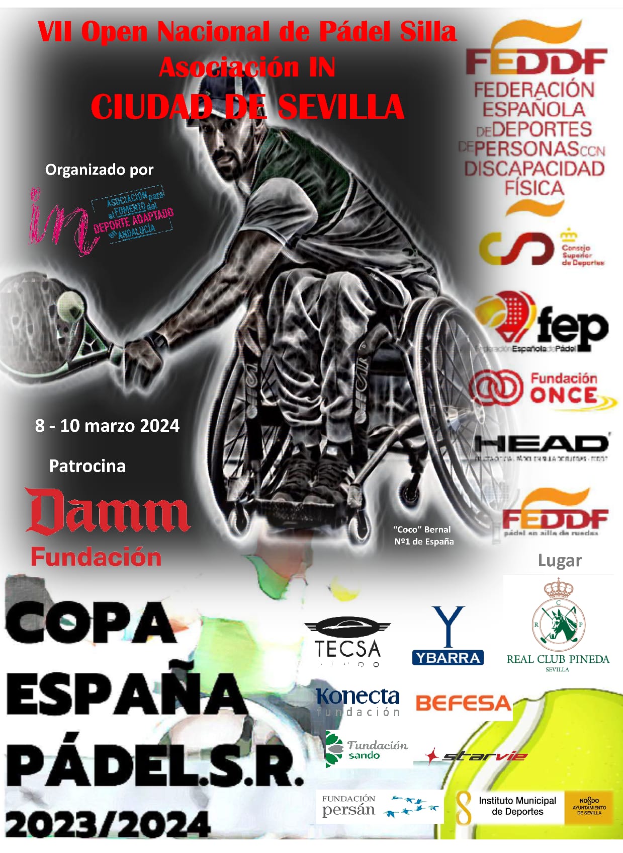 Listado de inscritos para el VII Open Nacional de p&aacute;del en silla de ruedas Asociaci&oacute;n IN