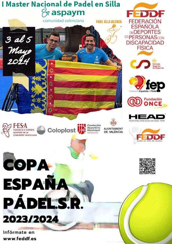 Listado de inscritos para el M&aacute;ster de P&aacute;del en silla de ruedas Aspaym Comunidad Valenciana