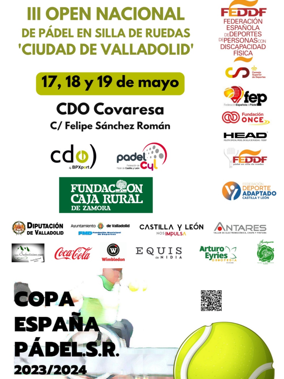 Listado de inscritos para el III Open Nacional de p&aacute;del en silla Ciudad de Valladolid