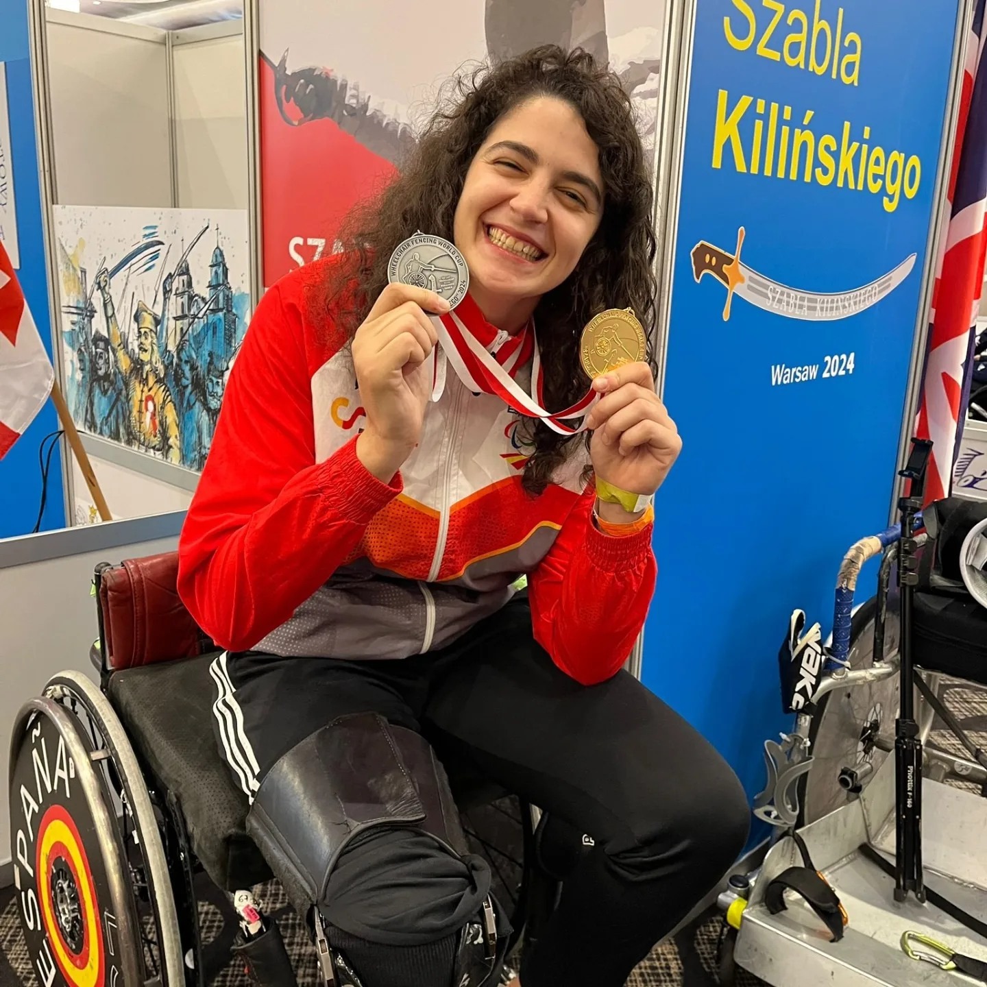 Judith Rodr&iacute;guez, campeona en florete y subcampeona en espada en la Copa del Mundo de esgrima en silla de Varsovia