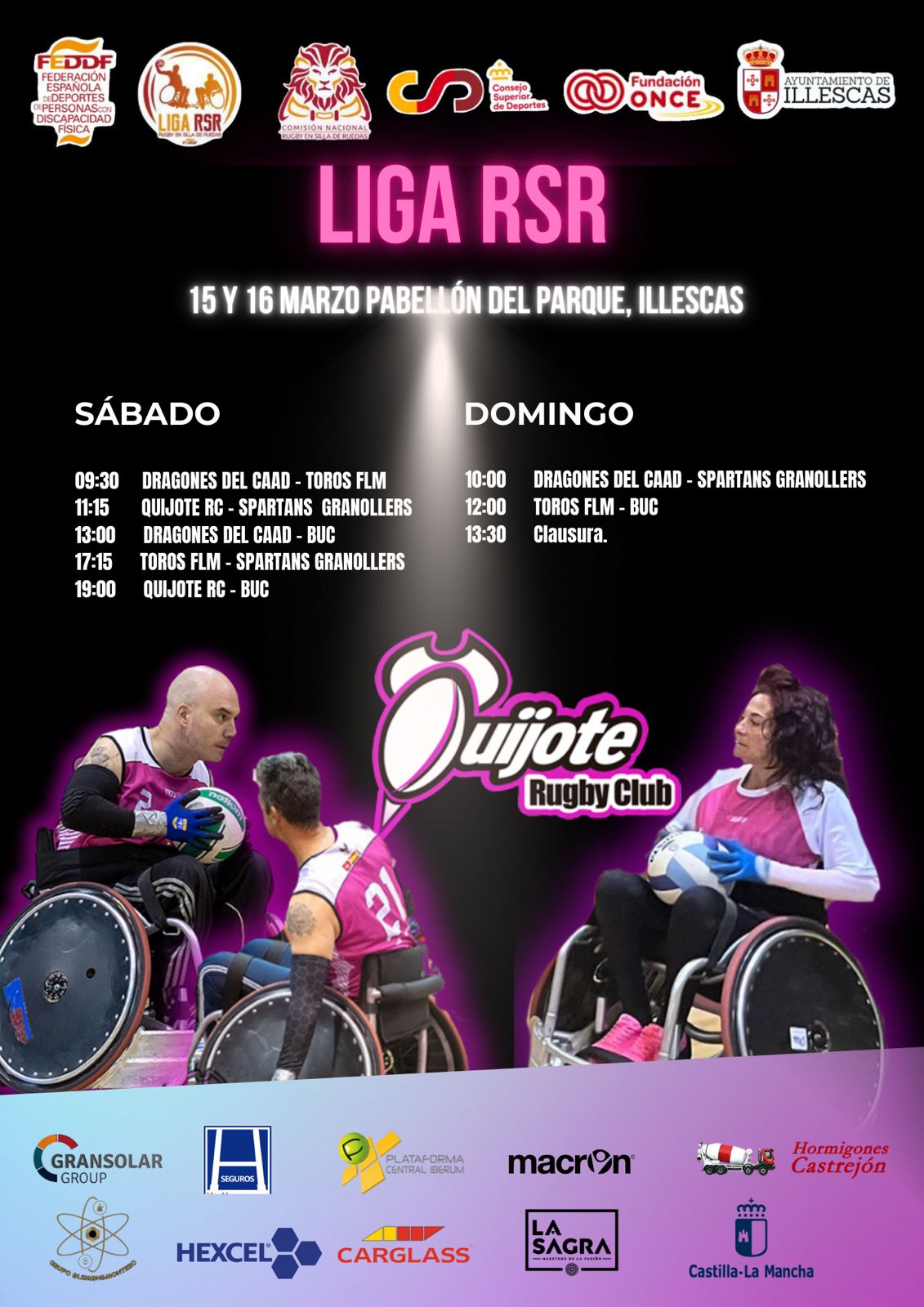 La Liga de rugby en silla de ruedas enfila la recta final