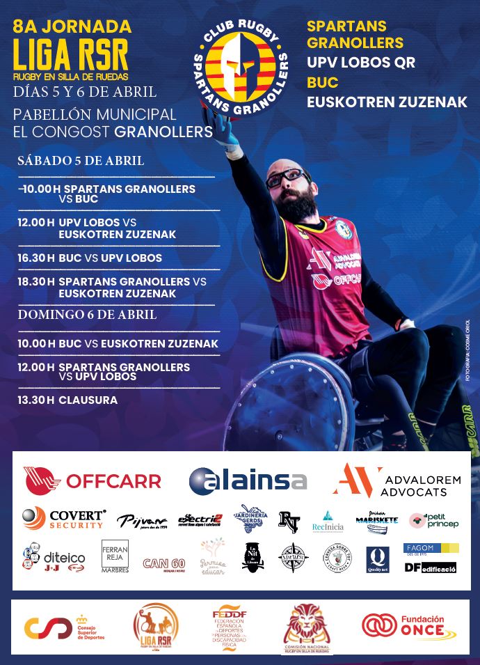 Pen&uacute;ltimo cap&iacute;tulo de la fase regular de la Liga de rugby en silla de ruedas