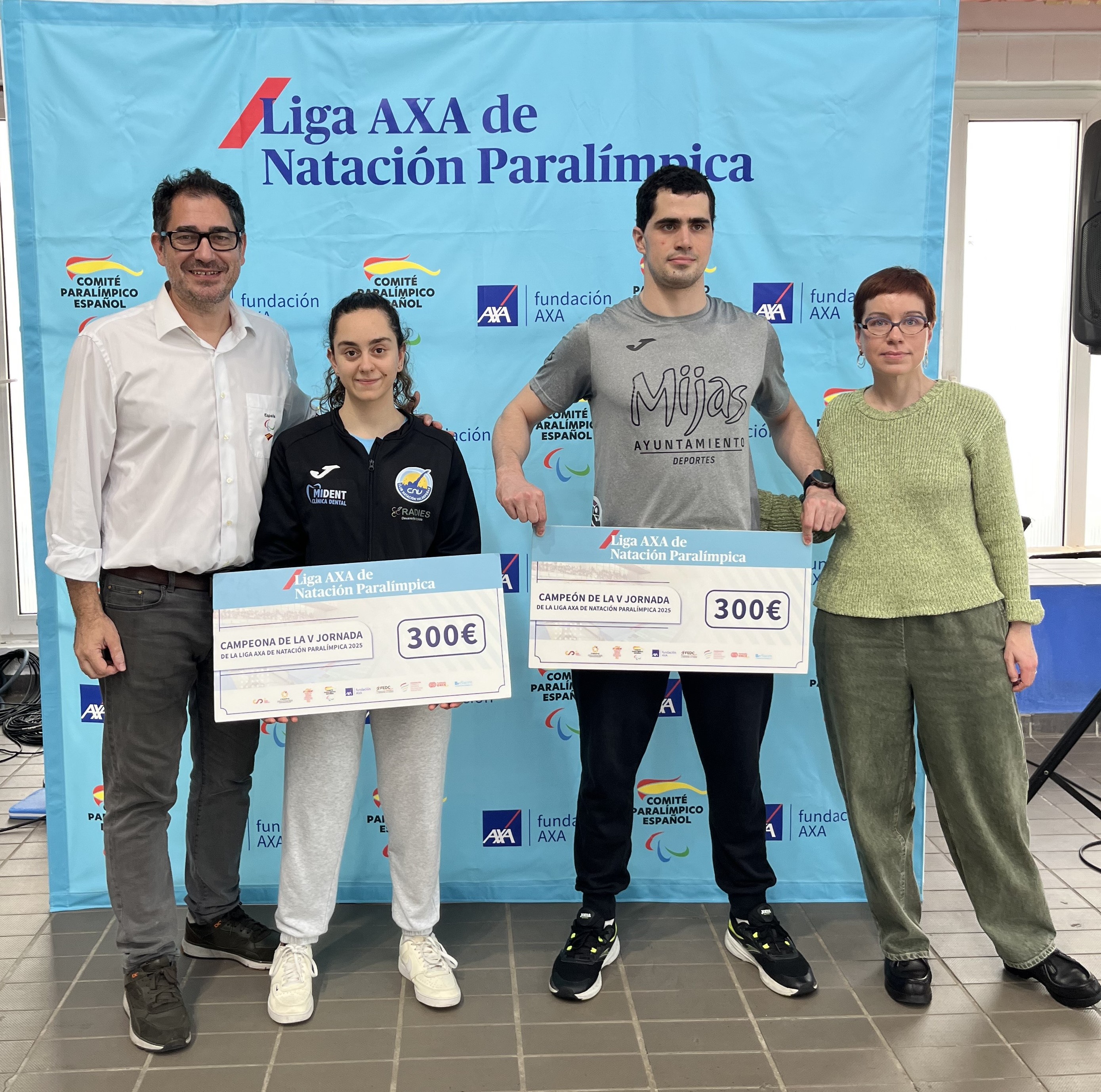 Beatriz L&eacute;rida y Javier Labrador, campeones de la V Jornada de la Liga AXA de nataci&oacute;n paral&iacute;mpica
