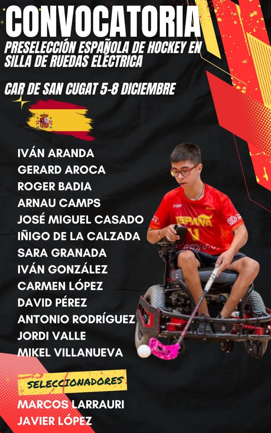 Convocatoria de la selecci&oacute;n espa&ntilde;ola de hockey en silla de ruedas el&eacute;ctrica 