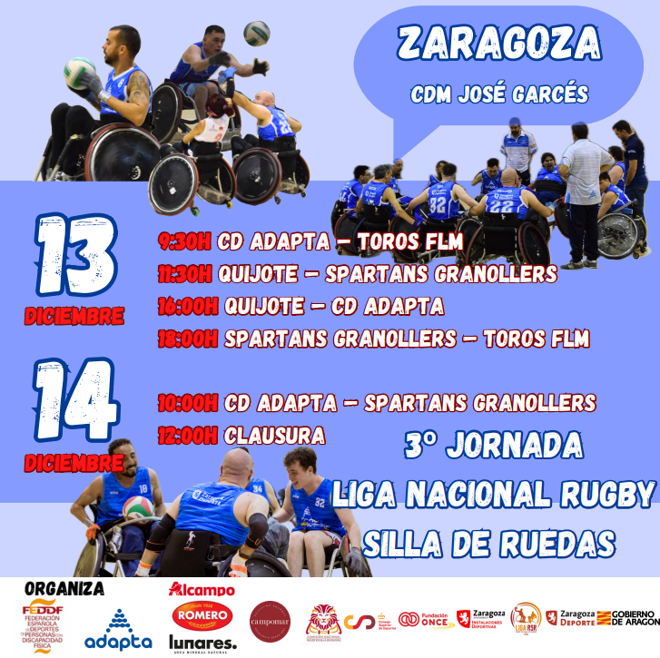 Zaragoza puede despejar muchas dudas en la Liga de rugby en silla de ruedas
