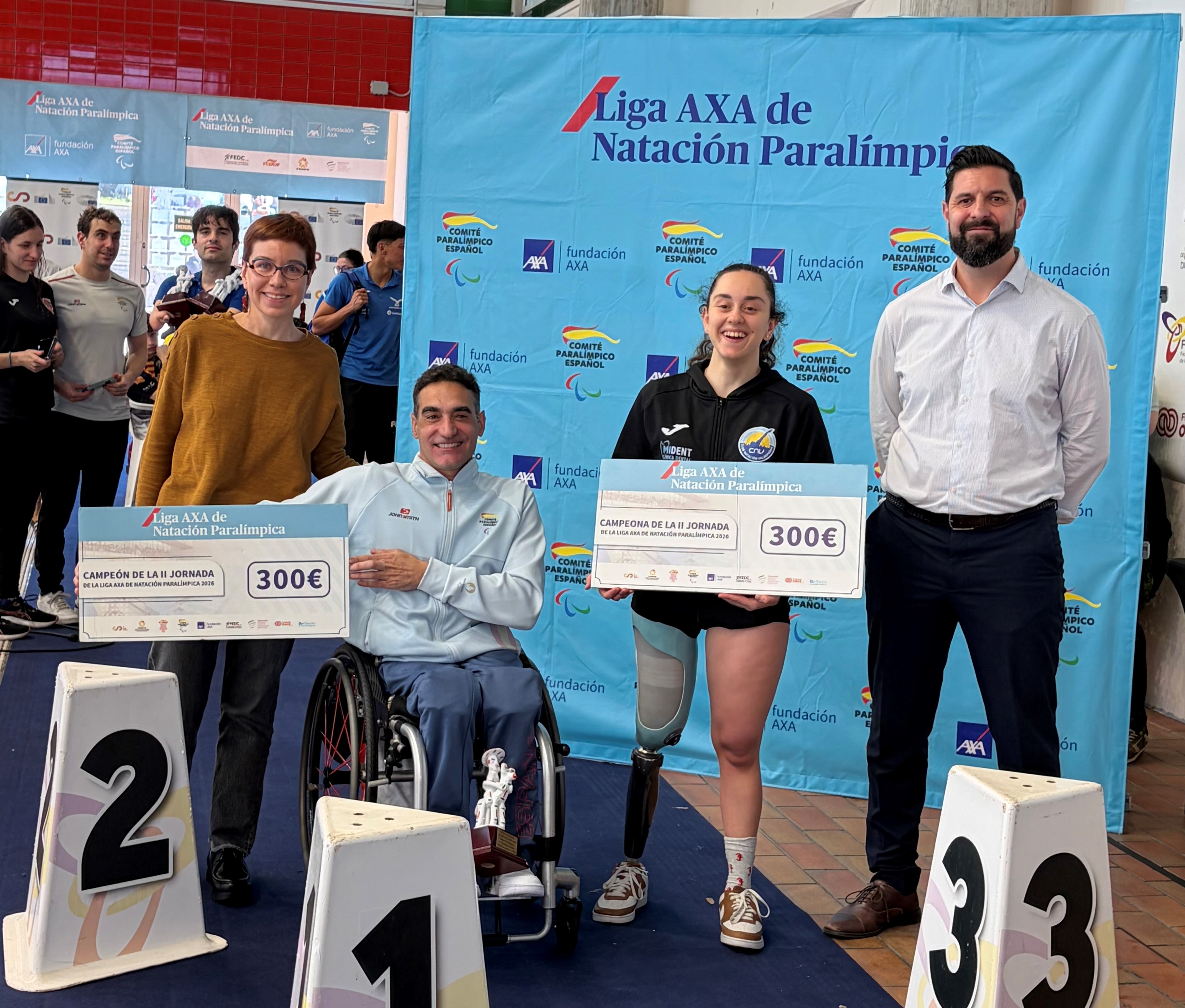 Miguel Luque y Beatriz L&eacute;rida conquistan la segunda jornada de la Liga AXA de nataci&oacute;n paral&iacute;mpica