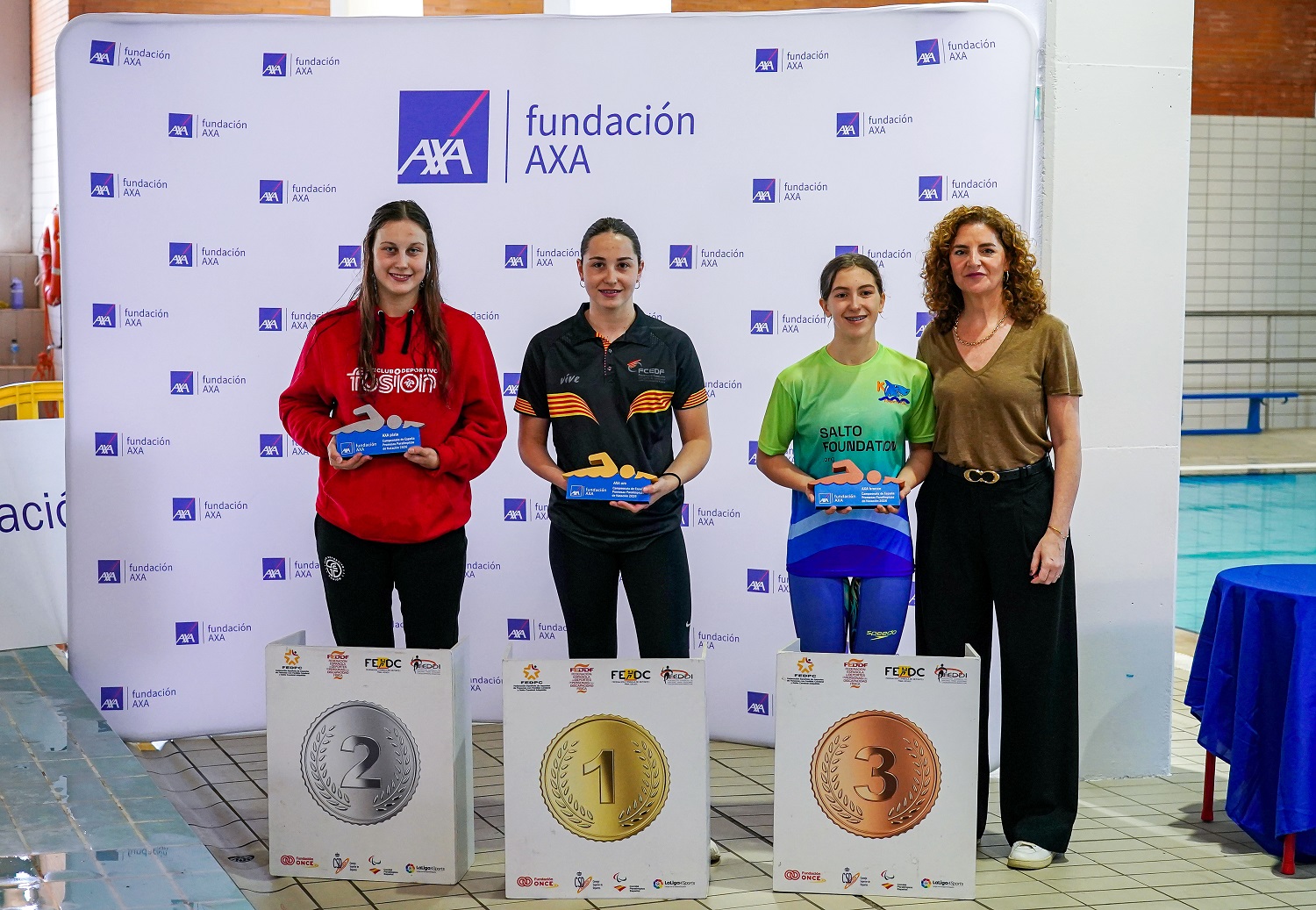 Hist&oacute;rico triplete femenino en el Campeonato de Espa&ntilde;a AXA de promesas paral&iacute;mpicas de nataci&oacute;n