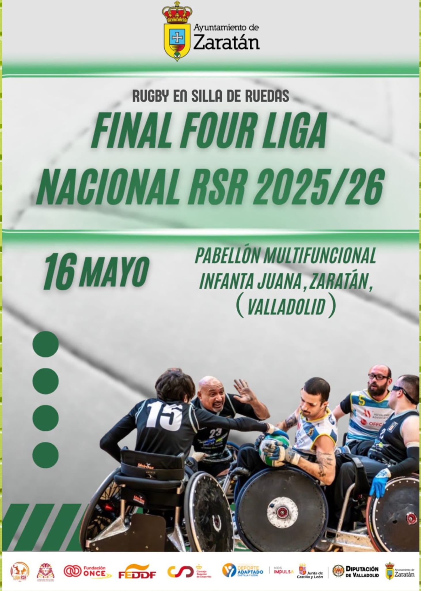 BUC, Spartans, Dragones y Adapta buscan el t&iacute;tulo de la Liga de rugby en silla en Zarat&aacute;n