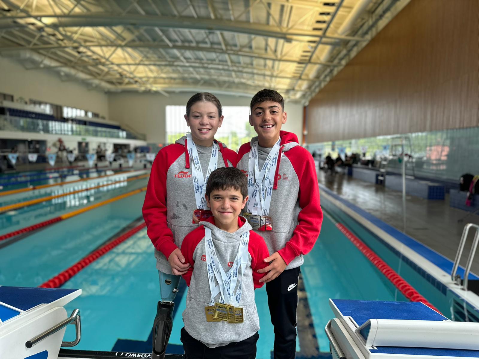 11 Medallas para Mateo P&aacute;ramo, Daniel Santana y Carlota Mart&iacute;nez en los British Junior Para Swimming